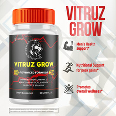 (3 Pack) Vitruz Grow for Men Advanced Max Formula Vitamin Supplement 180 Capsule