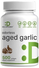 Odorless Aged Garlic Softgels 500ct with MCT Oil – Non-GMO, 2-Year Extract