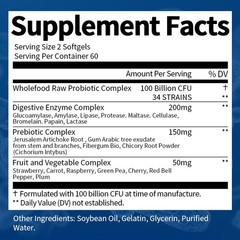 Daily Digestive Enzymes with Prebiotics Probiotics 120 capsules