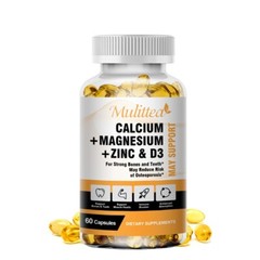 Calcium Magnesium Zinc Vitamin D3 1000MG Complex Softgels-High Absorption