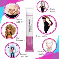 Pre Probiotics for Women with Caviar Collagen, Cranberry, d-Mannose Powder Stick