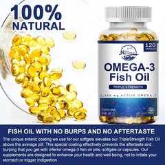 3x Strength EPA & DHA Omega 3 Fish Oil 3600mg,Highest Potency,1-4 Packs Caps