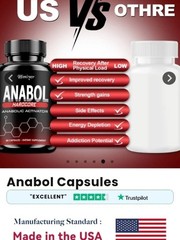 Anabol HardCore Made In USA 1 Bottle 60 Caps Muscle Building + Mental Clarity