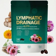 240 Softgels, 4275mg Lymphatic Drainage Supplements, Lymph System Assistance