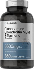 Glucosamine Chondroitin Turmeric MSM | 3600 mg | 360 Caplets | by Horbaach