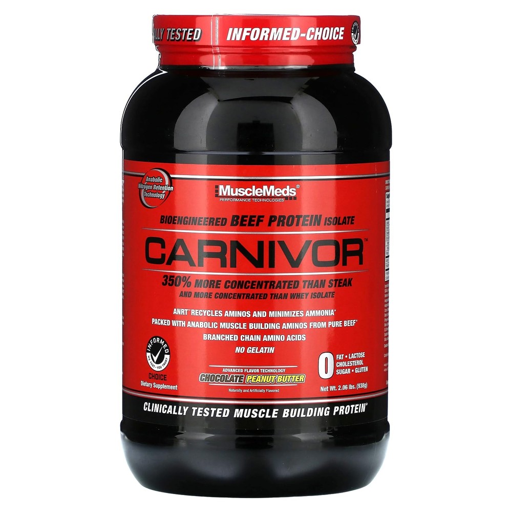 MuscleMeds Carnivor Beef 2.06 Pound (Pack of 1), Chocolate Peanut Butter