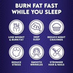 Night Collagen Burn, Nighttime Fat Burner & Weight Loss Support, Natural Deep Sl