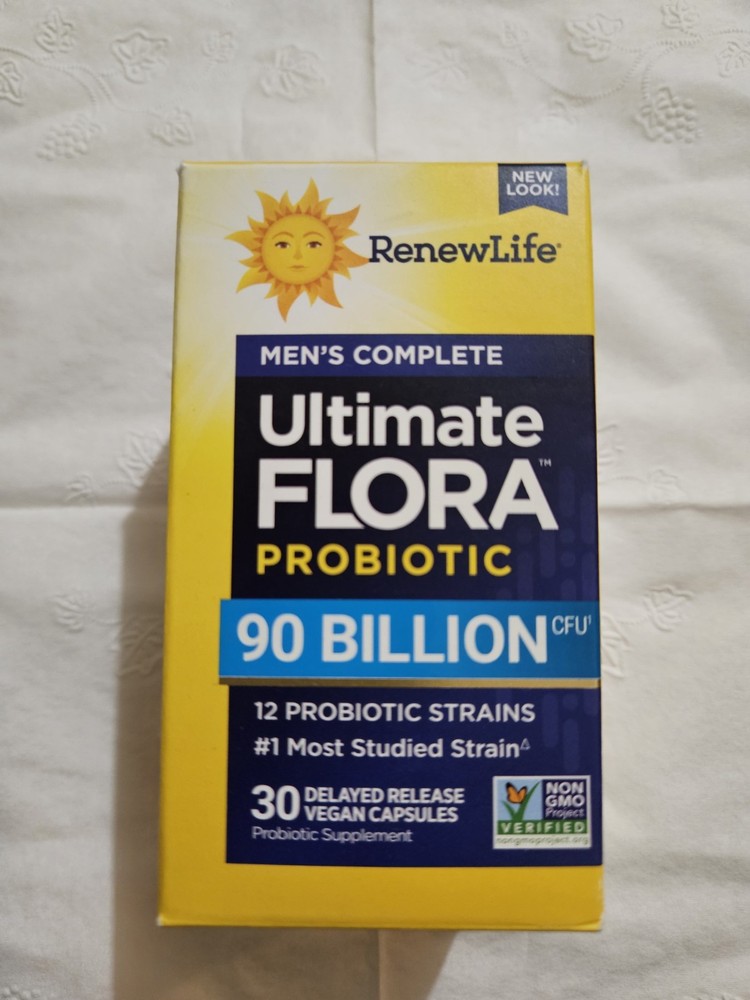ReNew Life Ultimate Flora Men’s Care Probiotic 90 Billion Capsules – 30 Count