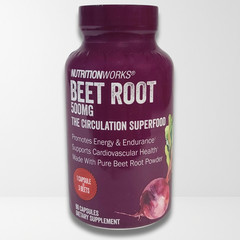 NutritionWorks Beet Root Circulation Superfood 90 Capsules 500mg EXP 09/2028