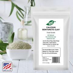 Calcium Bentonite Clay 2 lb – Pure Indian Healing Clay for DIY Face Masks &
