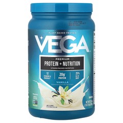 Plant-Based Protein, Premium Protein + Nutrition, Vanilla , 1 lb 5.9 oz (619 g)