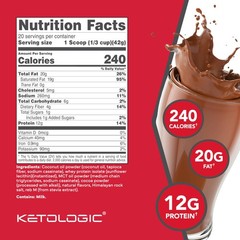 Keto Meal Replacement Shake Powder for Optimal Results + MCT Oil + Grass-Fed …