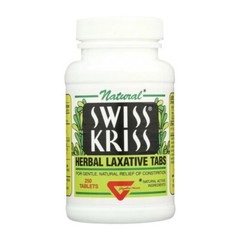 Swiss Kriss Herbal Laxative Tabs, 250 Tablets – 2 Pack