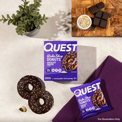 Quest Bake Shop, Chocolate Frosted Donut, Protein Snack, Low Sugar, 4 Count