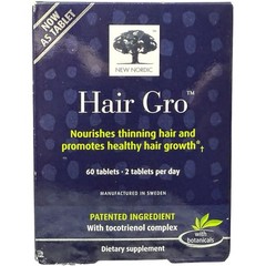 (3) Nordic Hair Gro Dietary Supplement With Botanicals 60 Tablets – Exp 11/2026+