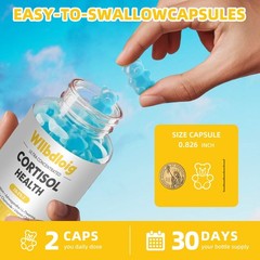 Cortisol Supplements Gummies for Stress Relief and Sleep with Magnesium, Ashwaga
