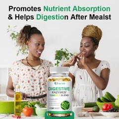 Prebiotic & Probiotics Gas,Constipation Bloating Relief Digestive Enzymes 1060mg