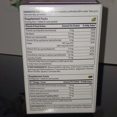 Nutrilite Ultra Focus + Energy Pack Dietary Supplement Tablets 20 Packets