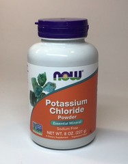 NOW Potassium Chloride Powder – 8 oz, Essential Mineral, Sodium Free. EXP 10/29