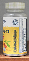Solaray Vitamin B-12 2000 mcg 90 Lozenges Natural Cherry Flavor 2000mcg Lozenge