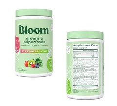 Bloom Nutrition Greens & Superfoods Powder / Strawberry Kiwi ~ 25 Servings