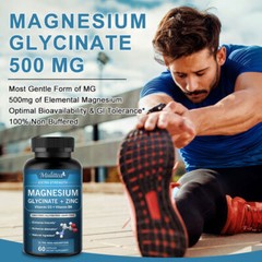 Magnesium Glycinate Capsules 500mg For Improved Sleep, Stress & Anxiety Relief