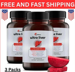 3Pcs UpWellness Ultra Liver Supplement for Liver Health and Gallbladder Support.