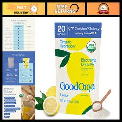Organic Electrolyte Drink Mix – Low Sugar Hydration Powder, Lemonade Flavor, Non
