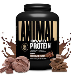 Animal 100% Whey Protein Powder, Chocolate Fudge, 4 lb