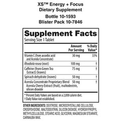 AMWAY-Nutrilite XS RHODIOLA Extra Energy + Focus- 60 Tablets EXP:09/2026