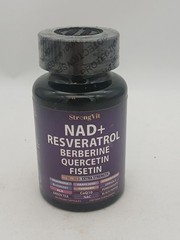 NAD+ Resveratrol Berberine Quercetin Fisetin, 60 Vegan Capsules