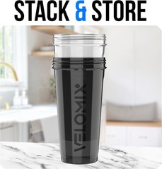 -2 Pack- 28 Oz Protein Shaker Bottles for Protein Mixes – 2X Wire Whisk | Leak P