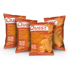 Quest Tortilla Style Protein Chips – Nacho Cheese (8 Bags) Free Ship