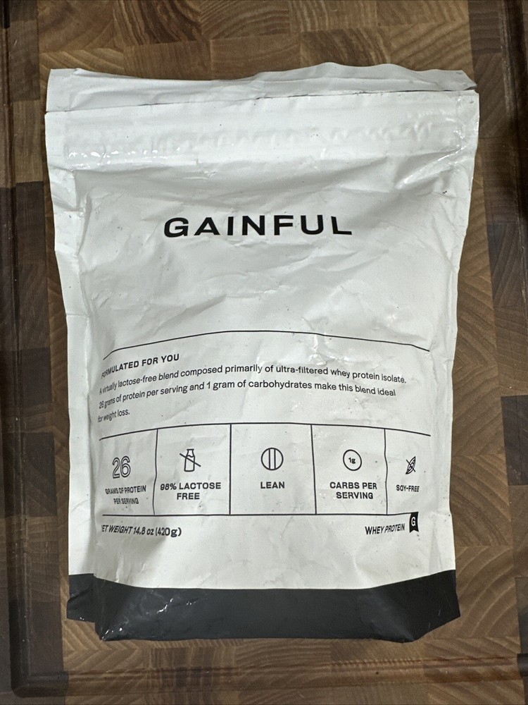 14.8oz (420g) Gainful Whey Protein – Unflavored – Low Carb Soy-Free Green Tea