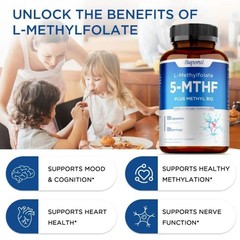L-Methylfolate 5-MTHF 240pcs – Strength Active Methyl Folate, Improve Mood