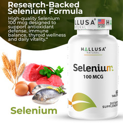 SELENIUM – For the Thyroid – Antioxidant & Immune Support – 60 Tab
