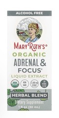 Organic, Adrenal & Focus Liquid Extract, Alcohol Free , 1 fl oz (30 ml) 11/27