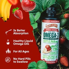 Barlean’s Vegan Omega 3 6 9 Flaxseed Oil Liquid 1 Pound (Pack of 1), Default