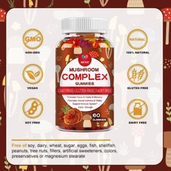 Lions Mane Mushroom Extract Gummies Brain Support, Focus & Memory Supplement