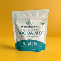 Mindful Nutrition Organic Skinny Hot Cocoa 40 Servings Sugar Free USDA