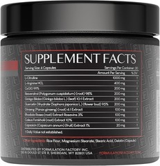 Formulation Factory Heart of Steel Nitric Oxide Supplement – L Citrulline & …