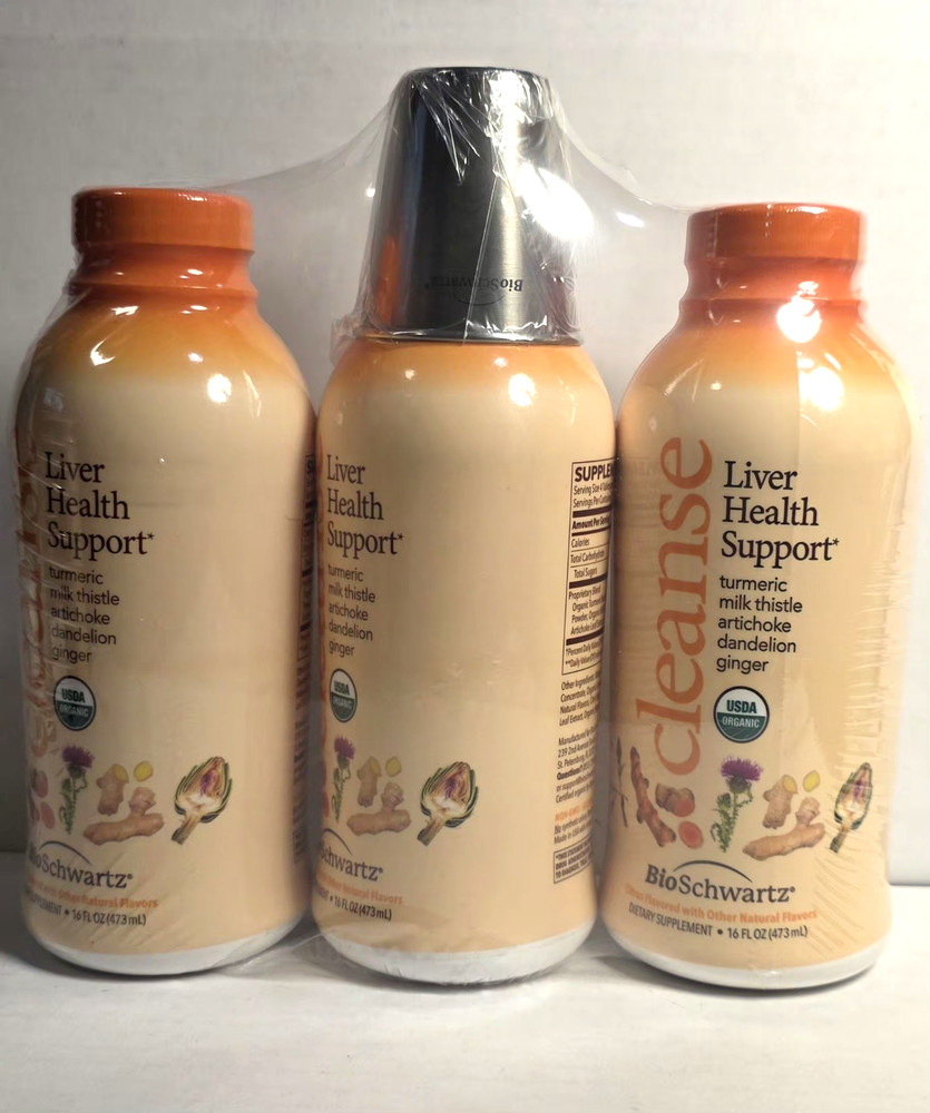 BioSchwartz Organic Liver Health Support Liquid Cleanse – 3 Pk (16oz Each)
