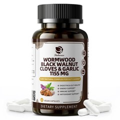 16-in-1 Wormwood Black Walnut Capsules, Rapid Gut Cleanse & Digestive Health