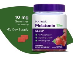Natrol MELATONIN 10 mg SLEEP AID- Strawberry GUMMIES For KIDS Adults BETTER REST
