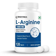 Biotrex Nutraceuticals L-Arginine 1000mg Supplement – 120 tablets p618