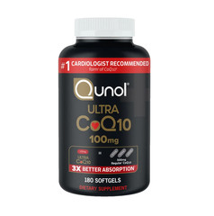 Qunol Ultra CoQ10 100mg 180 Softgels – 3X Absorption Heart Health Energy Support