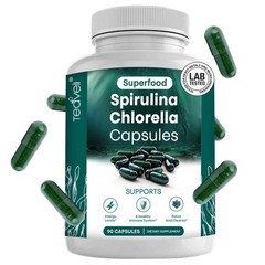 Spirulina and Chlorella Capsules – Chlorophyll Pills & Blue Green Algae to Su…
