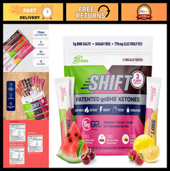 Keto BHB Exogenous Ketones Drink Mix – Sugar-Free Electrolytes Powder Packets, 3