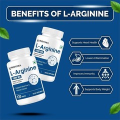 Biotrex Nutraceuticals L-Arginine 1000mg Supplement – 120 tablets p618