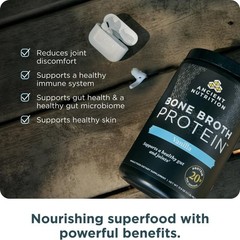 Ancient Nutrition Bone Broth Protein Powder Vanilla 20srv Grass Fed Collagen